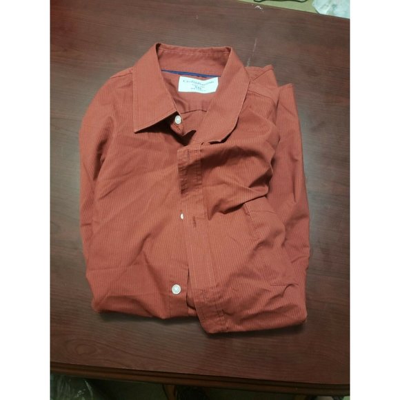 Croft Barrow Mens Maroon Wrinkle 